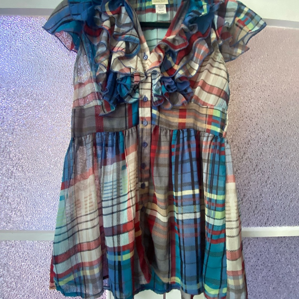 Pretty Good Multicolor Plaid Top